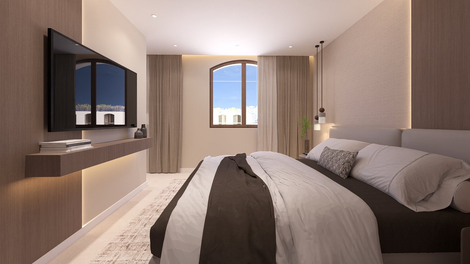 Dormitorio principal en suite del chalet en venta en León